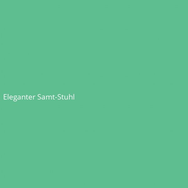 Eleganter Samt-Stuhl