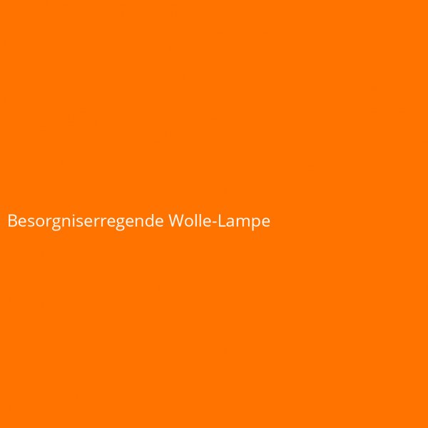Besorgniserregende Wolle-Lampe