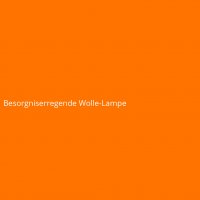 Besorgniserregende Wolle-Lampe