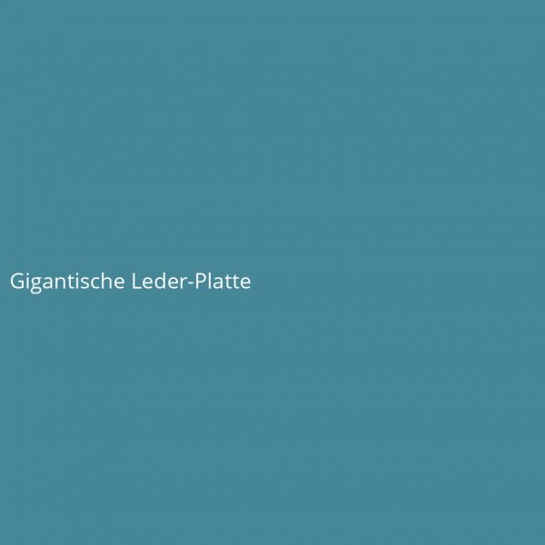 Gigantische Leder-Platte